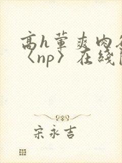 高h荤爽肉欲文〈np〉在线阅读