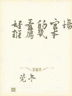 好看的官场小说推荐几本封面