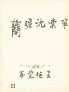 谢瞻沈棠宁笔趣阁