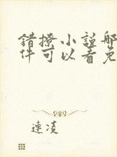 错撩小说哪个软件可以看免费全文阅读