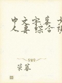 中文字幕 少妇人妻 综合视频封面