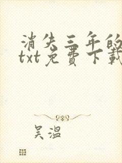 消失三年的爱人txt免费下载