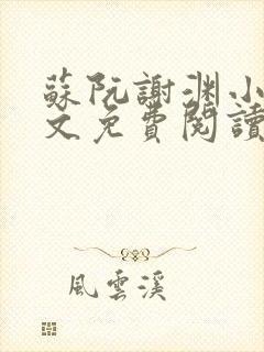 苏阮谢渊小说全文免费阅读