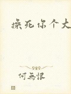 操死你个大黑逼