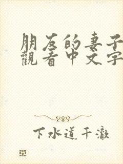 朋友的妻子在线观看中文字幕封面