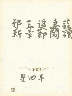 邪王追妻苏落最新章节阅读