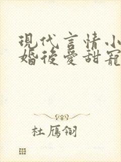 现代言情小说先婚后爱甜宠