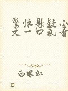 惊悚悬疑小说推文一口气看完