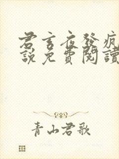 君玄夜发疯的小说免费阅读