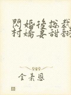 闪婚后总裁的农村娇妻甜翻了小说