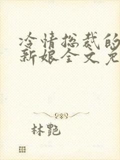 冷情总裁的替嫁新娘全文免费阅读封面