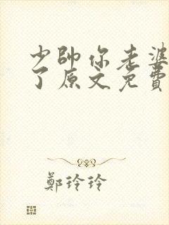 少帅你老婆又跑了原文免费阅读封面