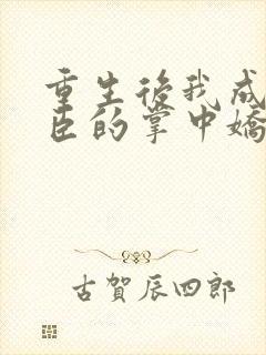 重生后我成了权臣的掌中娇全文下载