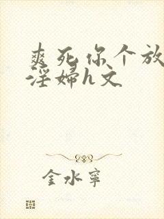 爽死你个放荡小淫妇h文