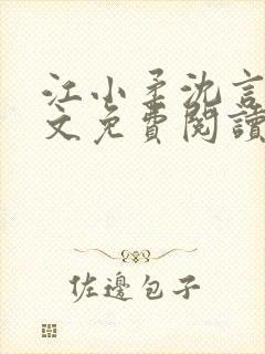 江小柔沈言城全文免费阅读