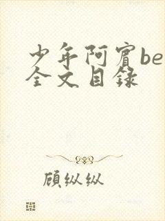 少年阿宾ben全文目录