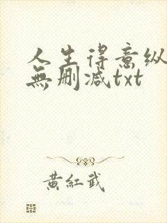 人生得意纵须欢无删减txt