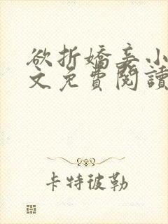 欲折娇妾小说全文免费阅读封面