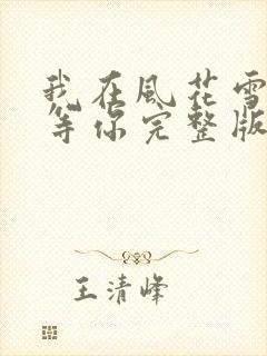我在风花雪月里等你完整版下载