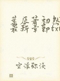 叶辰萧初然免费最新章节txt封面