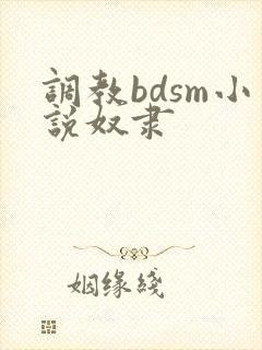 调教bdsm小说奴隶