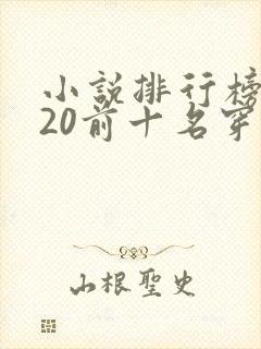 小说排行榜2020前十名穿越完结