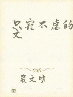 只宠不虐的甜宠文