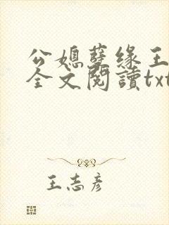 公媳孽缘王小蒙全文阅读txt