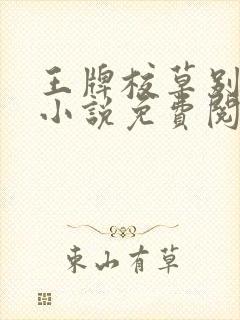 王牌校草别惹我小说免费阅读全文