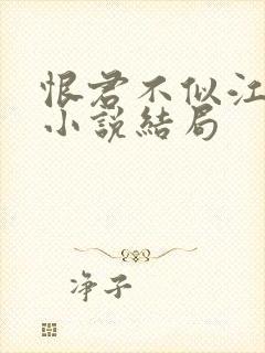 恨君不似江楼月小说结局