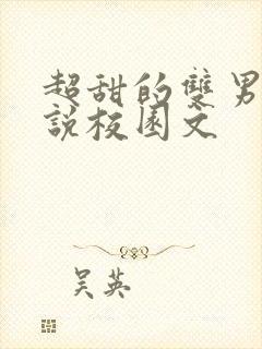 超甜的双男主小说校园文封面