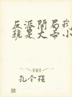 反派开局我的母亲是大帝小说封面