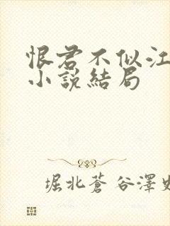 恨君不似江楼月小说结局