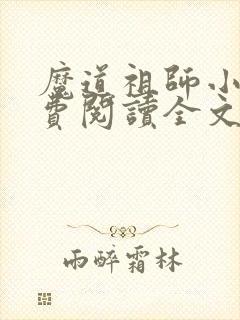 魔道祖师小说免费阅读全文无删减