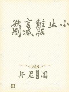 欲言难止小说未删减版