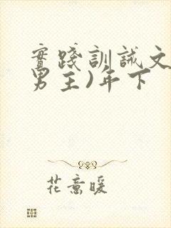 实践训诫文(双男主)年下