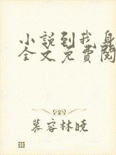 小说到我身边来全文免费阅读