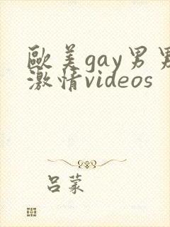 欧美gay男男激情videos