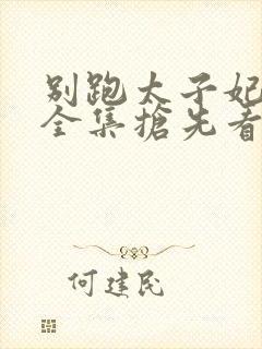 别跑太子妃短剧全集抢先看