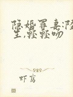 隐婚罪妻:陆先生,轻轻吻