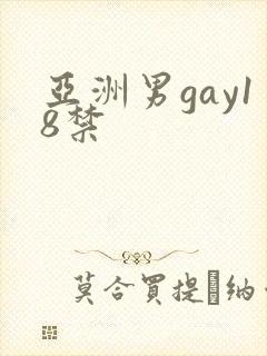 亚洲男gay18禁