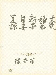 夏目新婚丈夫原谅妻子第几集