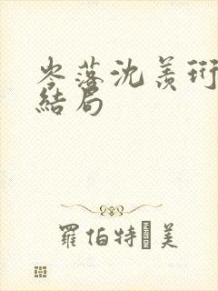 岑落沈羡珩小说结局封面