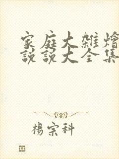 家庭大杂烩经典说说大全集小说