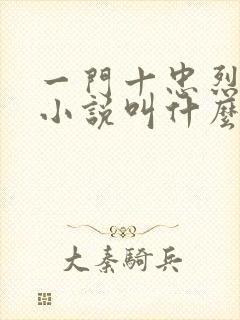 一门十忠烈叶凡小说叫什么名字