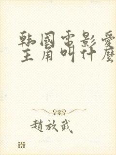 韩国电影爱人女主角叫什么名字封面