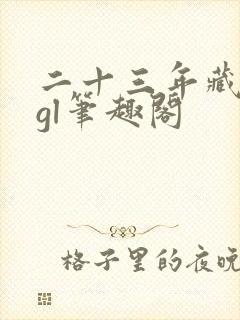 二十三年藏冬青gl笔趣阁封面