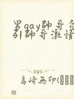 男gay帅哥勾引帅哥激情视频