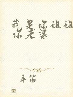 我是你姐姐不是你老婆封面