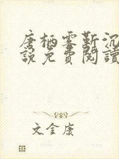 唐栖雾靳沉野小说免费阅读最新章节封面
